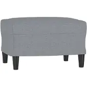 vidaXL Fotpall Ljusgrå 60x50x41 cm tyg