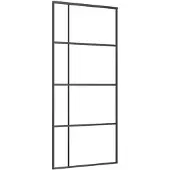 vidaXL Skjutdörr frostat ESG-glas och aluminium 90x205 cm svart