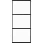 vidaXL Skjutdörr ESG-glas och aluminium 90x205 cm svart
