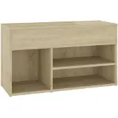 vidaXL Skobänk sonoma-ek 80x30x45 cm konstruerat trä