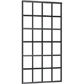 vidaXL Skjutdörr ESG-glas och aluminium 102x205 cm svart