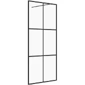 vidaXL Duschvägg med klart ESG-glas 80x195 cm svart