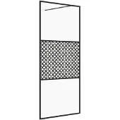 vidaXL Duschvägg med klart ESG-glas 100x195 cm svart