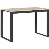 vidaXL Datorbord svart och ek 110x60x73 cm spånskiva