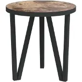 vidaXL Tebord svart och gul Ø35 cm MDF