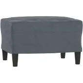 vidaXL Fotpall mörkgrå 60x50x41 cm sammet
