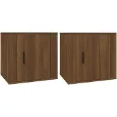vidaXL Sängbord 2 st brun ek 50x39x47 cm
