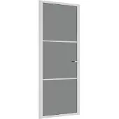 vidaXL Innerdörr 83x201,5 cm vit ESG-glas och aluminium