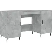 vidaXL Skrivbord betonggrå 140x50x75 cm konstruerat trä