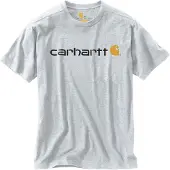 Carhartt Men's Core Logo T-Shirt Short Sleeve Heather Grey
