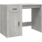vidaXL Skrivbord betonggrå 100x49x75 cm konstruerat trä