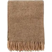 Klippan Yllefabrik Ullpläd - 130x200 cm - Gotlandsull/lammull - Gotland Beige