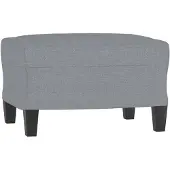vidaXL Fotpall Ljusgrå 60x50x41 cm tyg