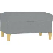 vidaXL Fotpall Ljusgrå 70x55x41 cm tyg