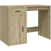 vidaXL Skrivbord sonoma-ek 100x49x75 cm konstruerat trä