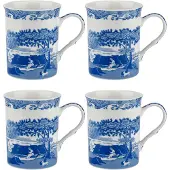 Spode Blue Italian muggar blå/vit 4-pack