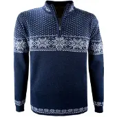 Kama Rune, Merino Sweater, Herr, Marinblå