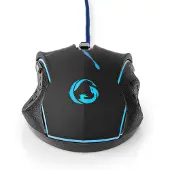 Nedis Gaming Mus | Trådbundet | 1200 / 1800 / 2400 / 3600 dpi | Justerbar DPI | Antal knappar: 6 | Programmerbara knappar | Högerhänt | 1.50 m | LED