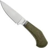 Lionsteel Willy WL1-CVG, M390 Droppoint Green Micarta, fixed knife