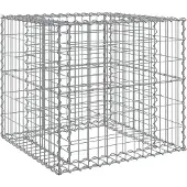 vidaXL Gabionkorg silver 70x70x65 cm galvaniserat järn