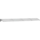vidaXL Entrétak grå och transparent 400x75 cm polykarbonat
