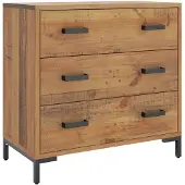vidaXL Byrå 75x35x70 cm massiv furu