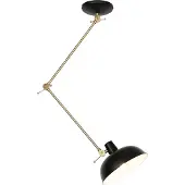 QAZQA Retro taklampa svart med brons - Milou