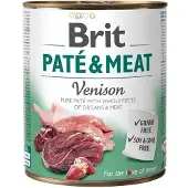 Brit Paté För Vuxna Hundar Med Hjortkött Våtfoder 6x400g