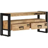 vidaXL TV-bänk 100x30x45 cm massivt mangoträ