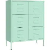 vidaXL Byrå mintgrön 80x35x101,5 cm stål