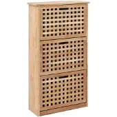 vidaXL Skoskåp massivt valnötsträ 55x20x104 cm