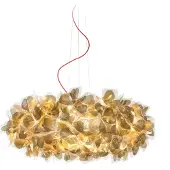 Slamp Design pendellampa Clizia Mama Non Mama, dimbar, Mässing / guld, Vardagsrum / matsal, Syntetmaterial, Design, Pendellampa