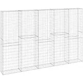 vidaXL Gabionmur galvaniserat stål 300x30x200 cm