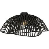 QAZQA Orientalisk taklampa svart bambu 62 cm - Pua