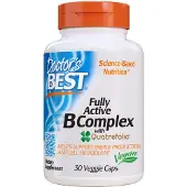Doctors Best , Fullt Aktiv B Komplex med Quatrefolic, 30 Veggie Kapslar