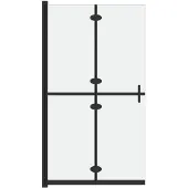 vidaXL Vikbar Duschvägg, Frostat Glas ESG, 100X190 Cm