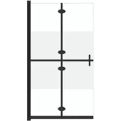 vidaXL Vikbar duschvägg med halvfrostat ESG-glas 80x190 cm