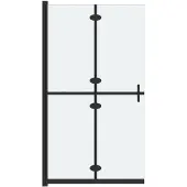 vidaXL Vikbar duschvägg med frostat ESG-glas 110x190 cm
