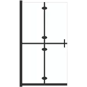 vidaXL Hopfällbar duschvägg med klart ESG-glas 110x190 cm