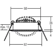 Brumberg 39363183 39363183 LED-inbyggnadsbelysning LED utan 6 W Svart