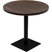 vidaXL MDF bistrobord med stålbas 80x75 cm mörk ask