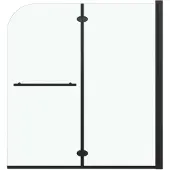 vidaXL Duschvägg fällbar 2 paneler ESG 120x140 cm svart