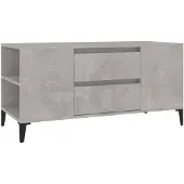 vidaXL Tv-bänk betonggrå 102x44,5x50 cm konstruerat trä