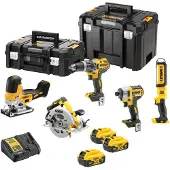 DeWalt Verktygspaket DCK500P3T-QW; 18 V; 3x5,0 Ah batt.