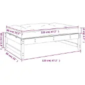 vidaXL Fotpall för trädgården honungsbrun 120x80 cm massiv furu
