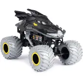 Monster Jam 1:24 Die-Cast Batman Monster Truck - Realistisk fjädring, gummidäck, samlarleksak