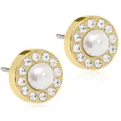 Blomdahl Golden Titanium Brilliance Halo Pearl 8mm White