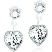 Blomdahl Örhängen Pendant Heart, Crystal - Stjärnurmakarna