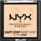Nyx Can’t Stop Won’t Stop Mattifying Powder Kompaktpuder 6 g Nr. 02 - Light