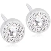 Blomdahl Örhängen Brilliance Halo 6mm Crystal 1 par